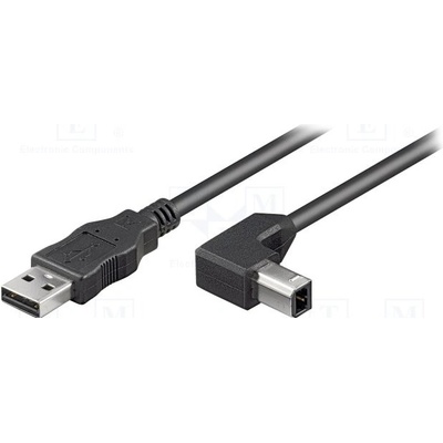 Goobay 50856 USB 2.0, USB A vidlice, USB B úhlový zástrčka; 2m, černý