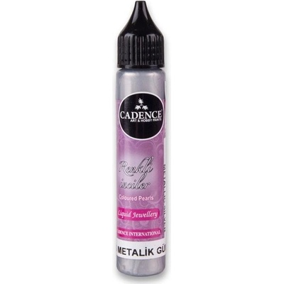 TEKUTÉ PERLY CADENCE NA TEXTIL A KOŽU 25 ML strieborná