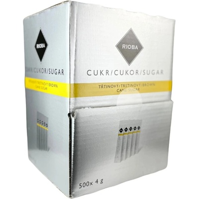 Rioba porcovaný třtinový cukr tyčinka 4g (500 ks) – Zboží Dáma