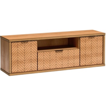 Jarstol ТВ шкаф Fonti F-6 дъб карамел / декоративен принт рибена кост