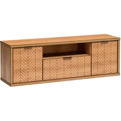 Jarstol ТВ шкаф Fonti F-6 дъб карамел / декоративен принт рибена кост