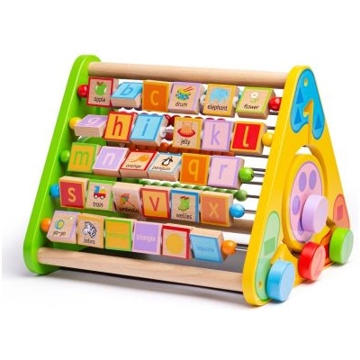 Bigjigs Toys Дървено образователно сметало - 5 дейности в 1 (bb054)