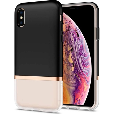 Spigen La Manon Jupe Case - дизайнерски хибриден кейс за iPhone XS Max (черен)