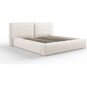 Cosmopolitan Design Бежово тапицирано двойно легло с място за съхранение и решетка 180x200 cm Arendal - Cosmopolitan Design (COS_BFD180_78_F1_ARENDAL1)