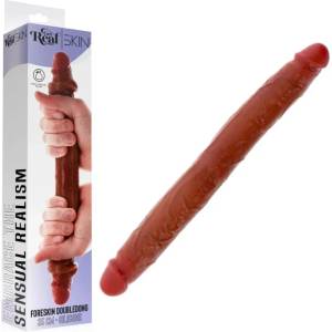  Двойно дилдо от силикон с подвижна кожа, 35см. - Get Real Dildo (D-244989)