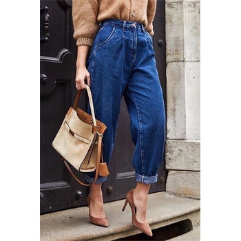 Madmext Дамски дънки mg299 - Тъмно сини 288146 (288146_Тъмно синьо)