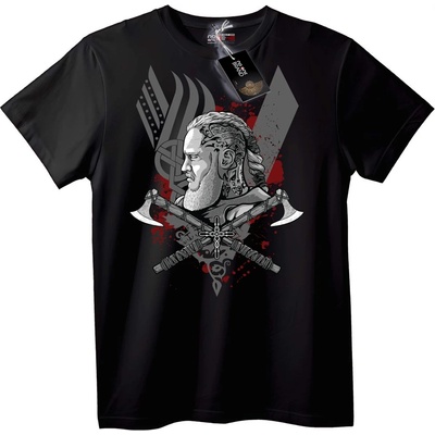 NOONEBRAND Тениска на викингски войн - 2XL, Black