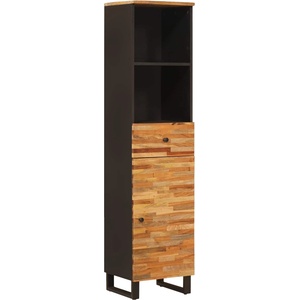 vidaXL Шкаф за баня Дъб 38 x 33 x 160 см Солидно мангово дърво (4018318)