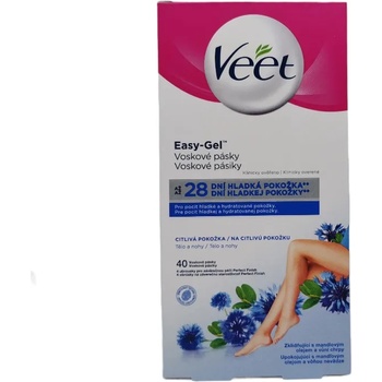 Veet депилиращи ленти за тяло, Чувствителна кожа, 20 броя (двойни ленти)