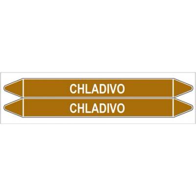 Značení potrubí, chladivo,2 ks, 450 × 52 mm PZ 007982