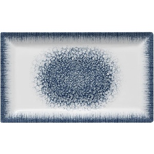 Saturnia Правоъгълна чиния SATURNIA Nancy, 29x17, 5 см, бяла/синя (24524/Z105)