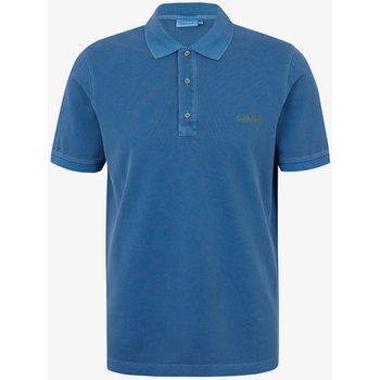 Calvin Klein Garment Dye Logo Polo triko Modrá