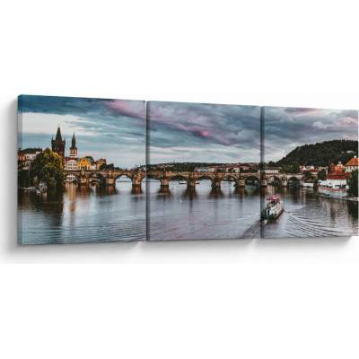 Obraz Karlova mostu, třídílný 90x30 cm