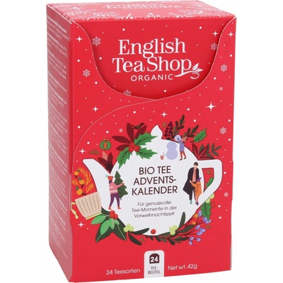 English Tea Shop Organic Tea Advent Calendar Red - 24 čajových vrecúšok