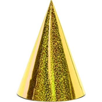 PartyDeco Парти шапки - холографични златни