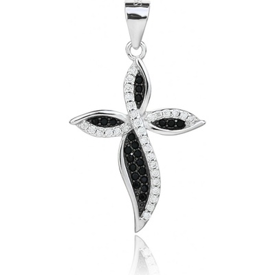 Jan Kos jewellery Stříbrný přívěsek s černým zirkonem MHT 77