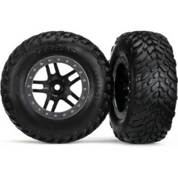 Traxxas колело 2.2/3.0", джанта SCT Split-Spoke черно-сатенено, гуми SCT (2)