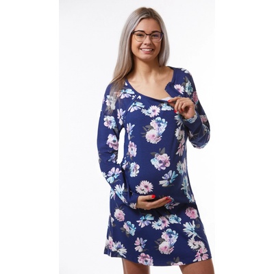 Těhotenská košilka 1D1012 modrá