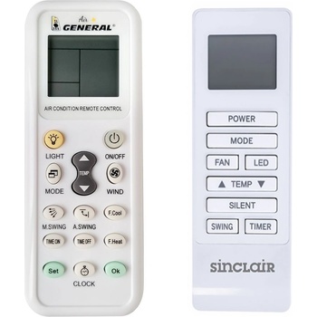 General SINCLAIR ASM-12PI - съвместимо дистанционно управление на марката General (ASM-12PI)