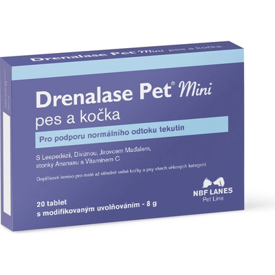 Drenalase Pet Mini Pes a kočka 20 tbl – kontrola otoku