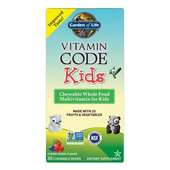 Image 1 of Garden of Life Vitamin Code Kids Chewable Whole Food Multivitamin for Kids, 30 Chewable Bears
