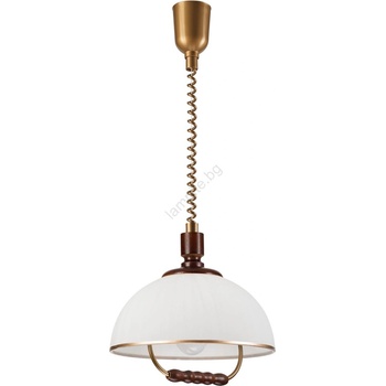 LAMKUR Висяща лампа RAMONA 1xE27/60W/230V беж/тъмнокафява (LA47492)
