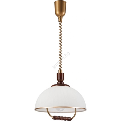LAMKUR Висяща лампа RAMONA 1xE27/60W/230V беж/тъмнокафява (LA47492)