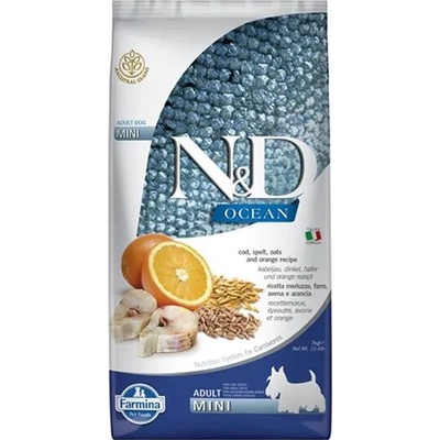 N&D OCEAN AG adult Mini codfish spelt oats & orange 7 kg