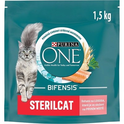 Purina One BIFENSIS Sterilcat s lososem a pšenicí 1,5 kg