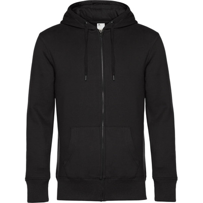 B&C mikina KING Zipped Hood s kapucí a zipem, pánská COT01U03Ku3300 black pure