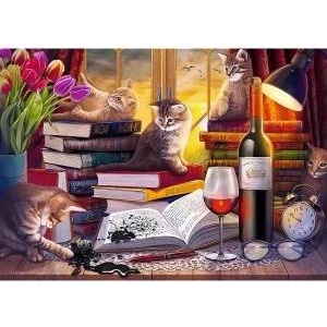 Trefl Puzzle - 2000 - Cats Evening Trefl 27126
