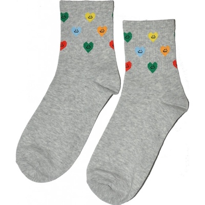 Magnetis dámske ponožky 75 Colorful Hearts 21/22 šedá
