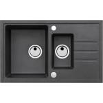 Alveus Композитна мивка Alveus Intermezzo 70 черна 78x48 см (1117055) Мивка за вграждане