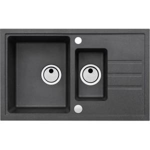 Alveus Композитна мивка Alveus Intermezzo 70 черна 78x48 см (1117055) Мивка за вграждане