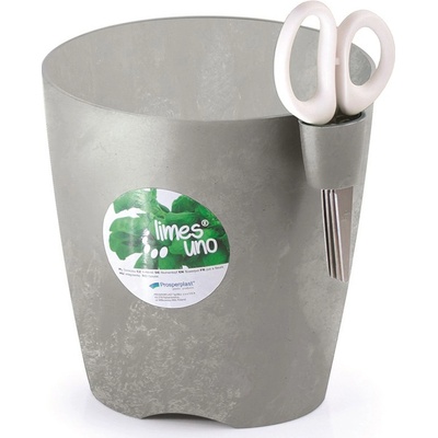 Prosperplast LIMES UNO kvetináč na bylinky s nožnicami 1,3l, 13cm, betón DLU130