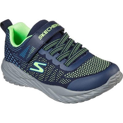 Skechers dětské tenisky Karvo 403753L/NVLM modrá limetková