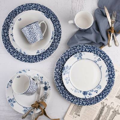 Dezertní talíř China Rose blue 18 cm Laura Ashley UK