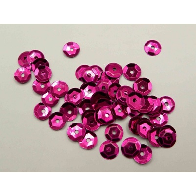 Našívacie flitre - fuchsiovo ružová - priemer 0,6 cm