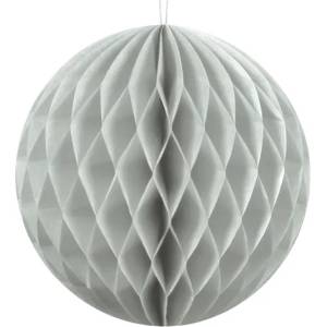 PartyDeco Хартиена топка - сива 10 см