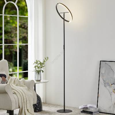 EGLO 901972 - димируема LED подова лампа CASTELPOTO 2xLED/8, 8W/230V черна (EG901972)