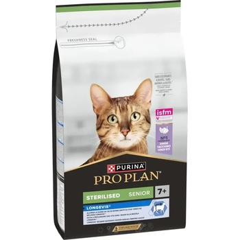 Purina Pro Plan Sterilised Cat Senior 7+ Пълноценна суха храна за кастрирани котки над 7 години с пуешко 1, 5kg
