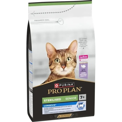 Purina Pro Plan Sterilised Cat Senior 7+ Пълноценна суха храна за кастрирани котки над 7 години с пуешко 1, 5kg