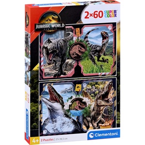 Clementoni Детски пъзел Clementoni от 2 х 60 части - Джурасик свят (24830) - baby