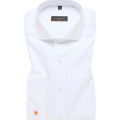 Eterna pánska košeľa slim fit biela so štruktúrou