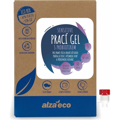 AlzaEco Prací gél Sensitive s probiotikom 3 l 60 praní