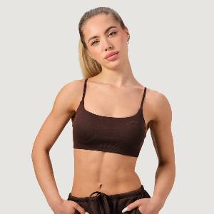 GymBeam Безшевен спортен сутиен NEO Mocha XL