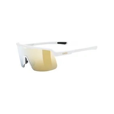uvex dyrt sports glasses, white matt/gold mirror, one size - S533095