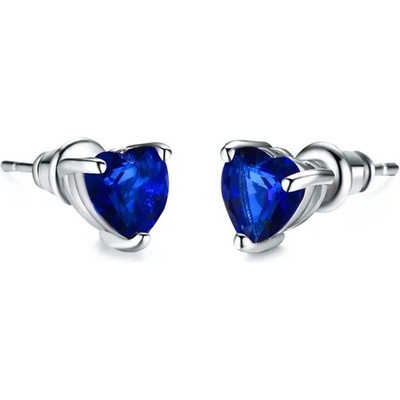 Izmael náušnice Small Hearts Modrá KP29322
