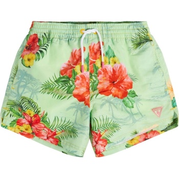 Image 1 of GUESS Бански за момче с тропически мотиви в зелено Guess
