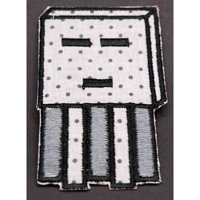 Nažehľovacia záplata - Minecraft Ghast - rozmer 8 cm x 4,5 cm